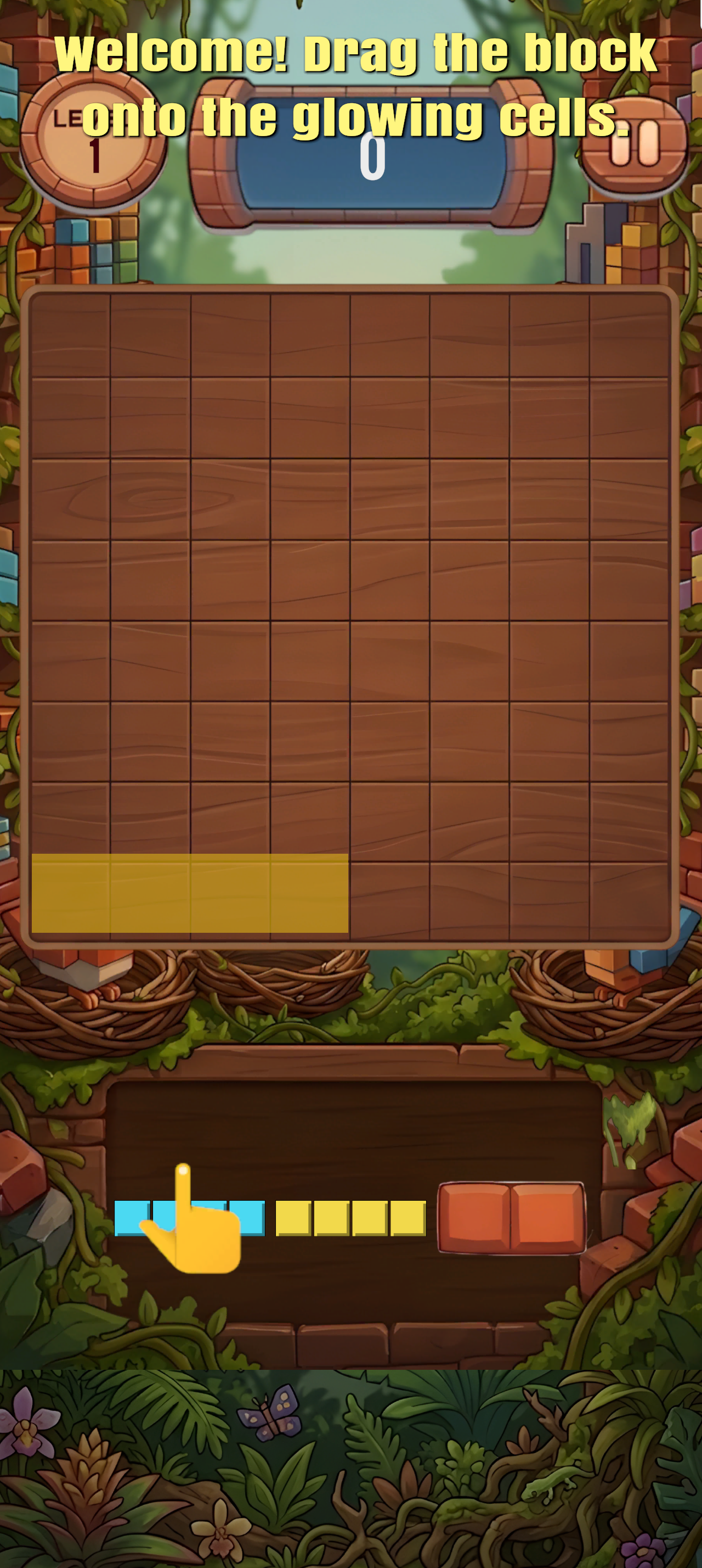 BrickStaz board with blocks